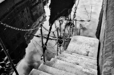 Staircase by water