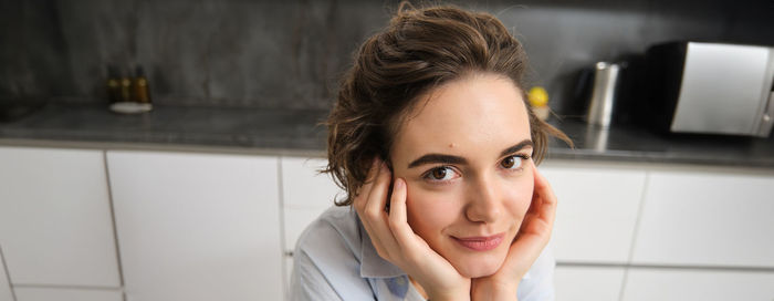 Portrait of young woman