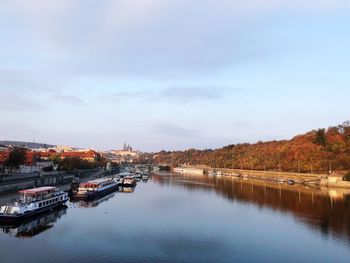Scenic view of river against sky