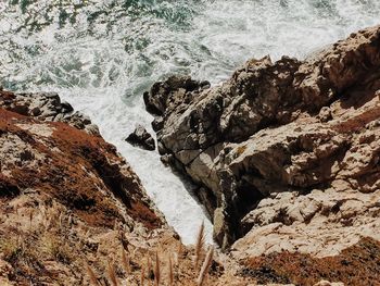 Rocks in sea