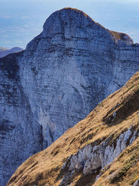 Backlit mountain top