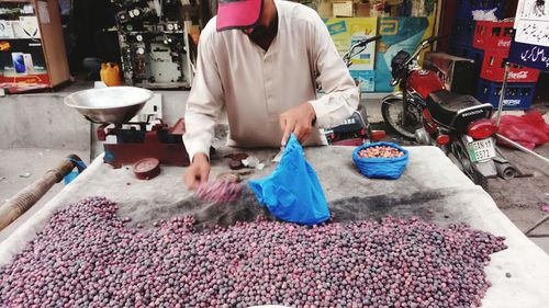 Man working in tray