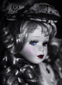 Close-up portrait of woman