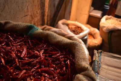 Close-up of food in store