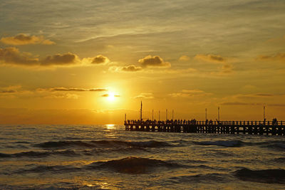 Scenic view of sea against sky during sunset in the north of tuscany