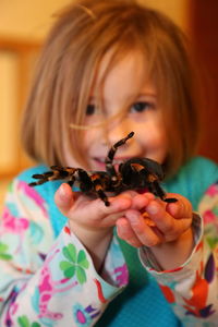 Close-up portrait of baby girl