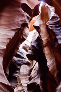 Low angle view of rock formation