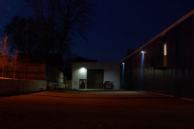 Empty road at night