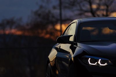 Car on street at night