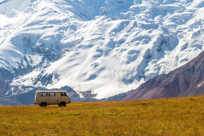 Scenic view of snowcapped mountain