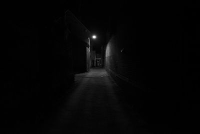 Illuminated street light at night