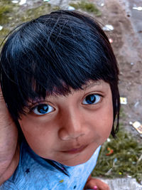 Close-up portrait of cute girl