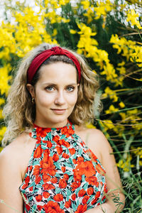 Portrait of smiling young woman