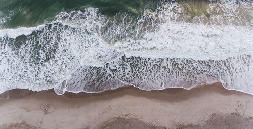 High angle view of sea shore