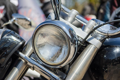 Close-up of motorcycle