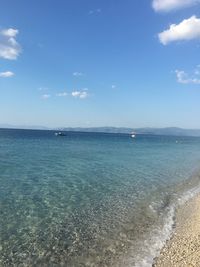 View of calm blue sea against the sky