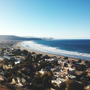 View of sea against clear sky