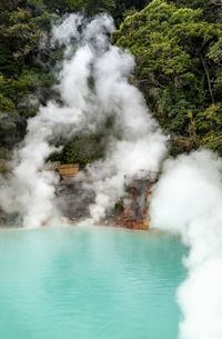 Scenic view of waterfall