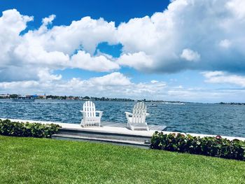 Scenic view of sea against sky