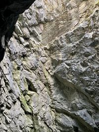 Low angle view of rocky mountains