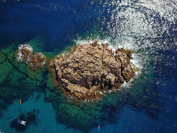 Panoramic view of sea and rocks