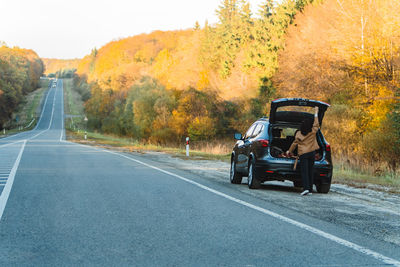 Car on road