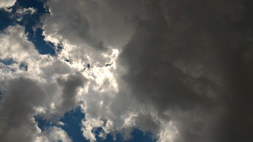 Low angle view of clouds in sky