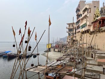 Boats in harbor