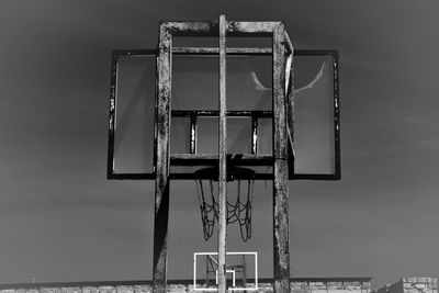 Art basketball hoop with chains. kazantip