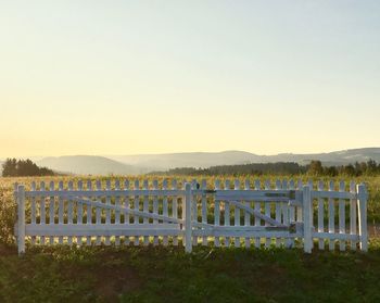 Scenic view of landscape against clear sky