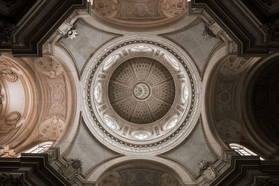 Low angle view of ornate dome in temple