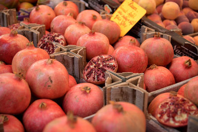 Close-up of fruits for sale at market stall