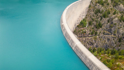 High angle view of sea against sky