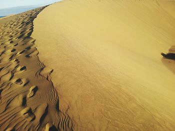 Sand dunes in desert