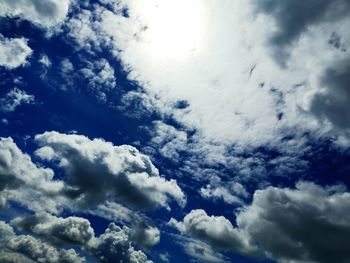 Low angle view of clouds in sky