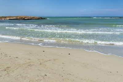 Colors and atmosphere of the puglia sea. italy.