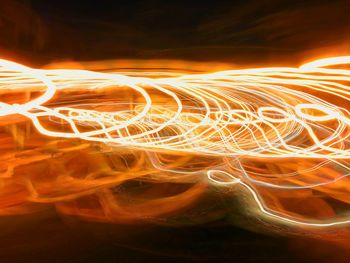 Light trails at night