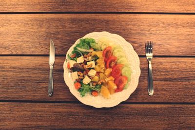 Close-up of food on table