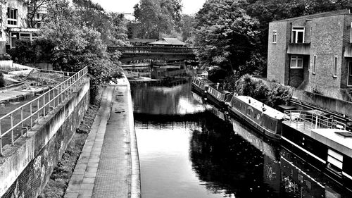 View of canal along buildings