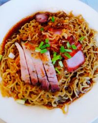 Close-up of pasta on plate