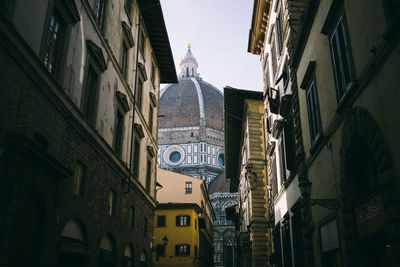 Low angle view of buildings in city