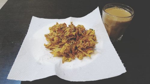 Close-up of served food