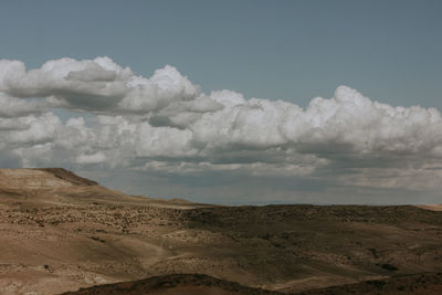 Scenic view of desert against sky