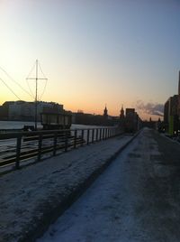View of tunnel at sunset