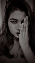 Close-up portrait of woman