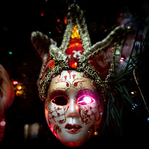 Close-up of mask