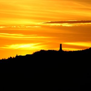 Silhouette of trees at sunset