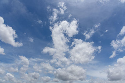 Low angle view of clouds in sky