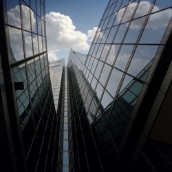 Low angle view of modern building