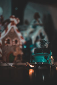 Close-up of illuminated christmas decoration